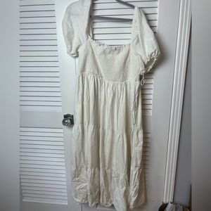 Abercrombie smocked linen dress